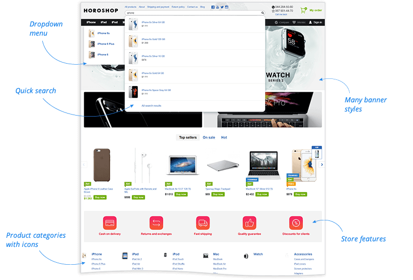 создание интернет магазина