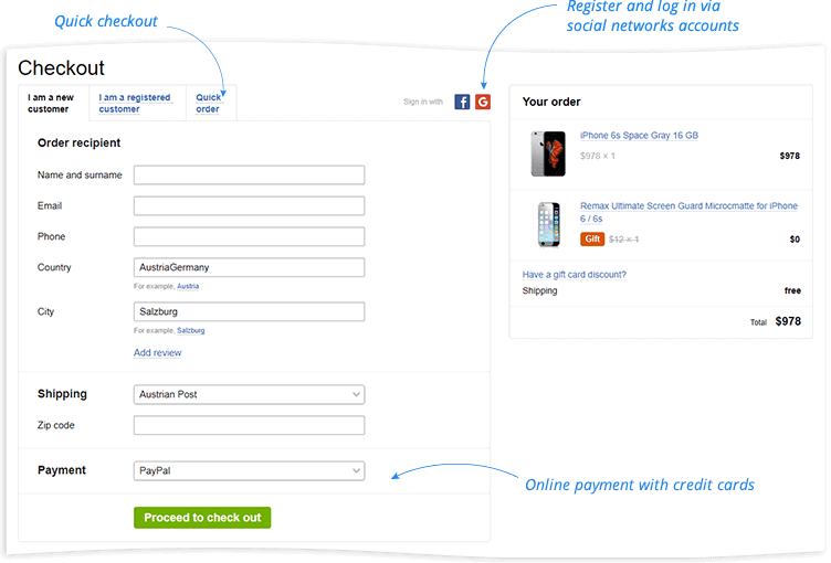 разработка интернет магазина
